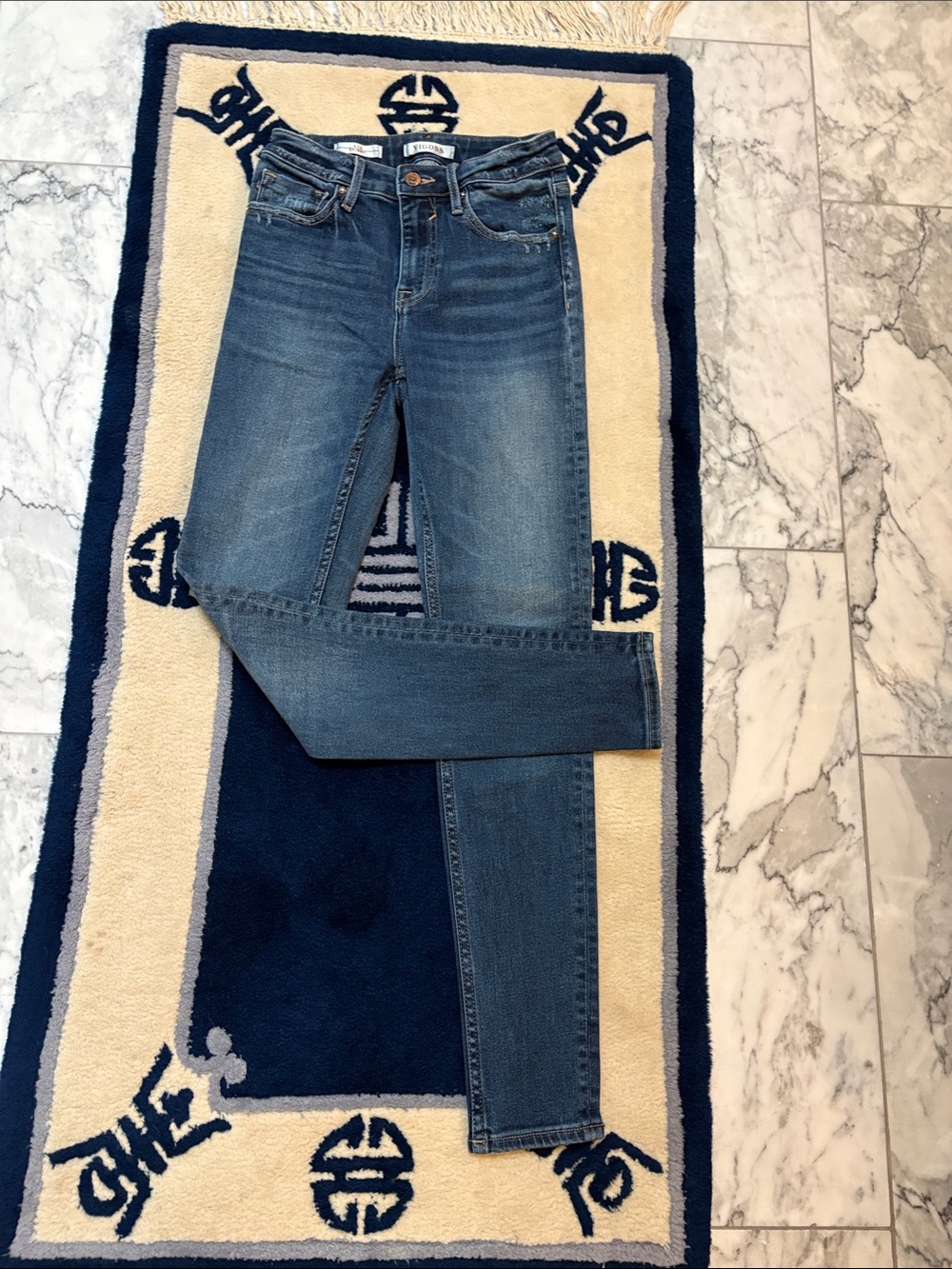 Vigoss Medium Blue High-Rise Skinny Jeans